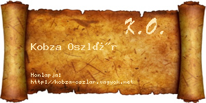 Kobza Oszlár névjegykártya