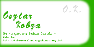 oszlar kobza business card